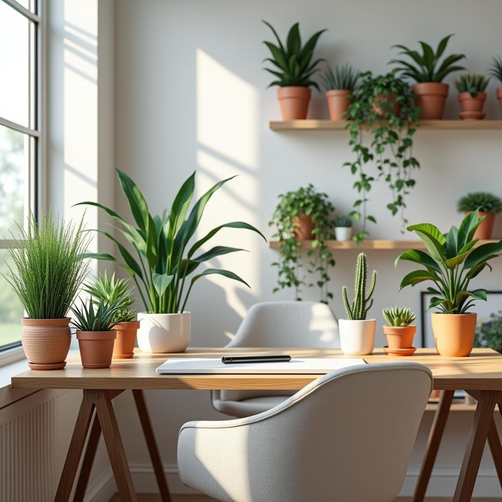 Green Office Oasis: Selecting the Perfect Indoor Plants for Your Home Office and How to Arrange Them&nbsp;Stylishly