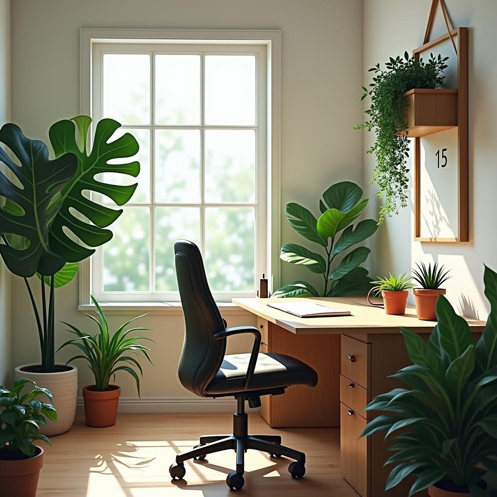 Transform Your Workspace: Creative Ways to Incorporate Indoor Plants into Your Home Office&nbsp;Aesthetic