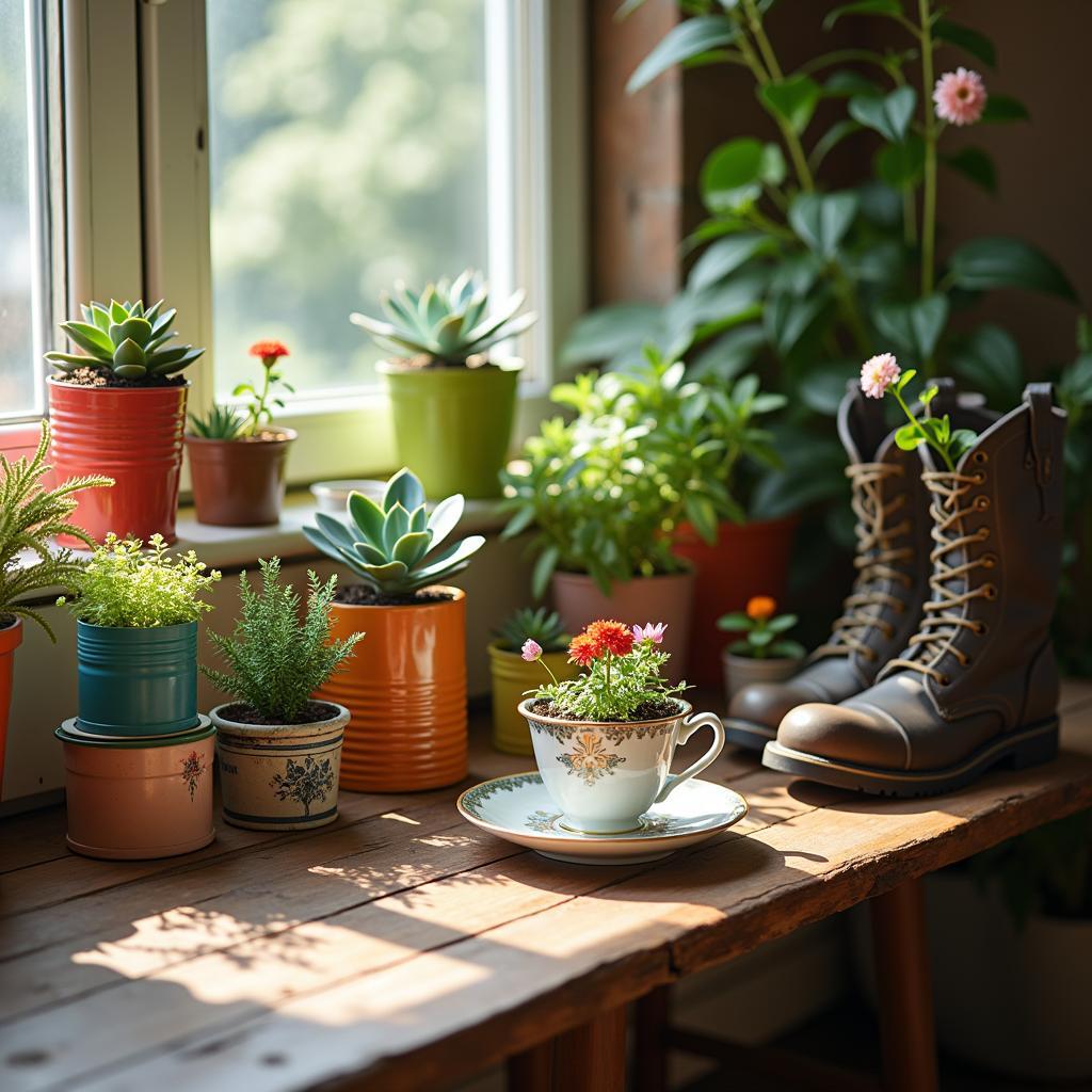 Upcycling for Green Thumbs: How to Repurpose Everyday Items into Stylish Indoor Plant&nbsp;Containers